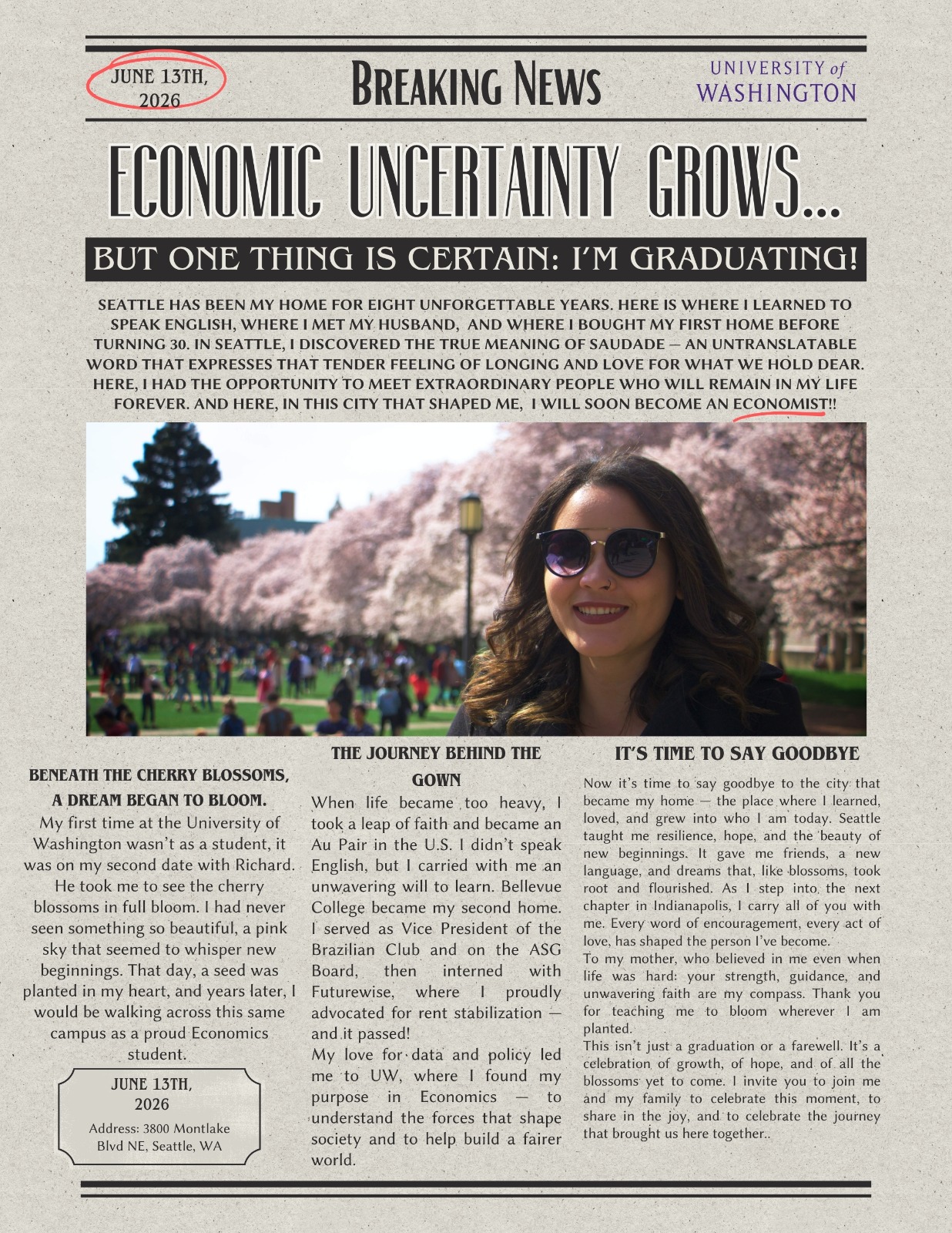 Graduation Announcement — English